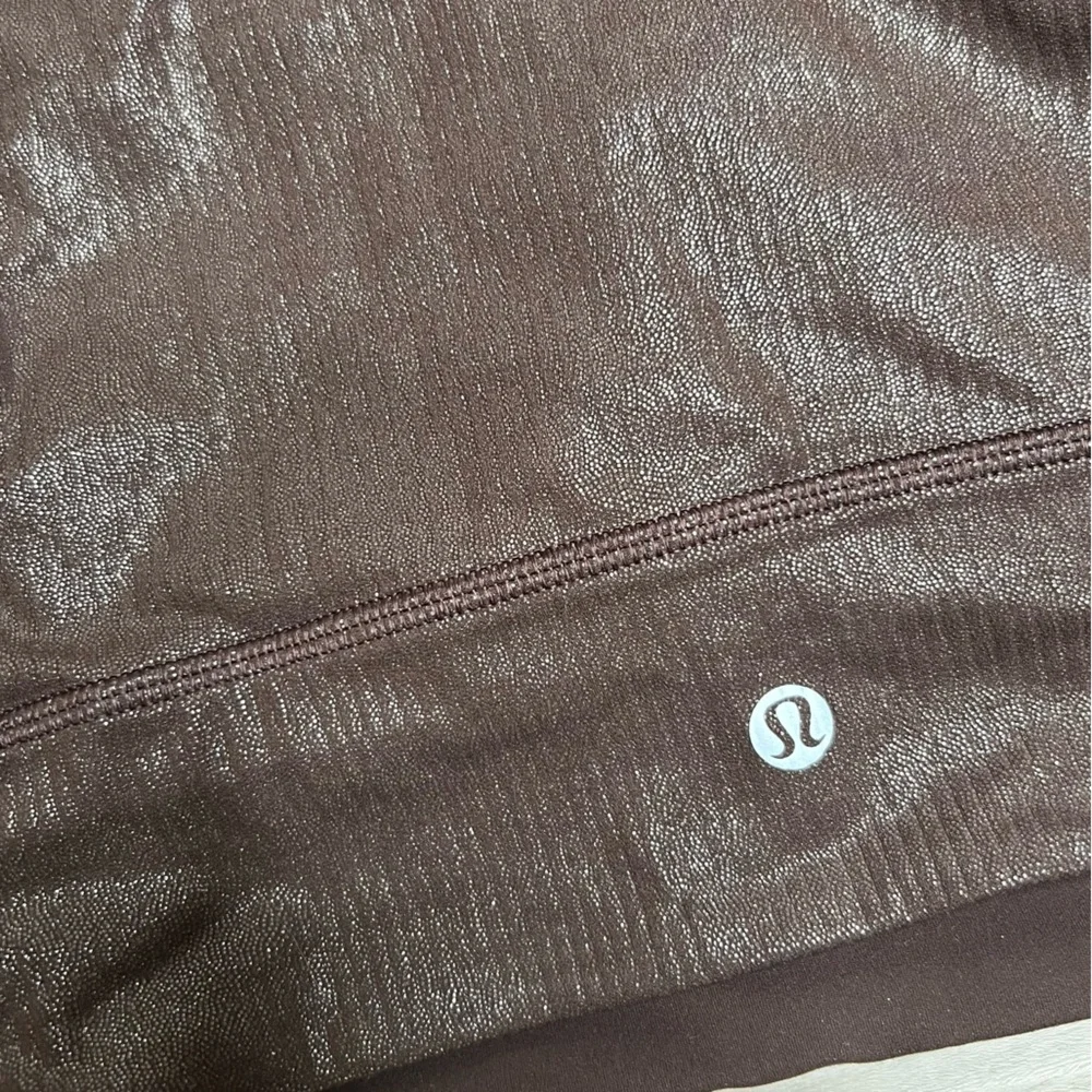 Lululemon Align Asymetrical Ribbed Bra C/D *Shine in Espresso, size 4
